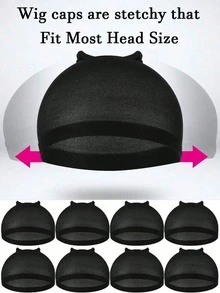 10/5/2 Sets Wig Headbands Designed For Wigs, Stretch Nylon Material, Wig Padding, Non-Slip And Secure, Soft Mesh Cap, Wig Accessories, Daily Use, Suitable For Cosplay, Portable, Campus - Multicolor - View 5