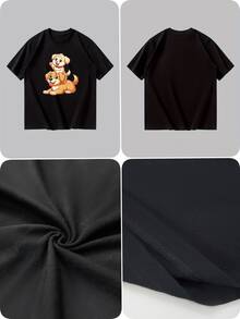 Men T-Shirts - 黑色 - 查看 4