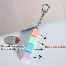 1pc Stress Relief Keychain Fidget Toy, Keyboard Key Design, Finger Press Keychain, Calming Tool, Random Color, Focus And Relaxation Halloween/Thanksgiving/Christmas Gift, Easter Gift - Multicolor - View 8
