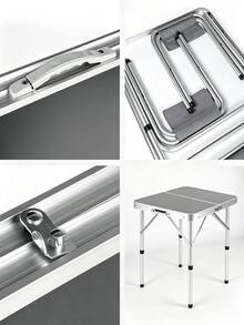 5pcs Portable Aluminum Camping Table Including 4 Stools, Foldable For Storage, Lightweight And Durable, Height Adjustable, Foldable Camping Table And Chair Set, Suitcase-Style Outdoor Picnic Table, Suitable For Travel, Beach And Backyard Barbecues - Multiple Specifications - View 8