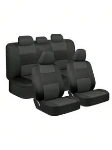 Universal 9 Pcs/5 Seat Car Seat Cover Set, Breathable Polyester Full Wrap Auto Seat Protector Compatible With Airbags, Anti-Slip All Season Seat Cushion Fit Most Sedans, SUVs And Trucks, Multiple Color Options,Car Interior Accessory Kit - A - View 15