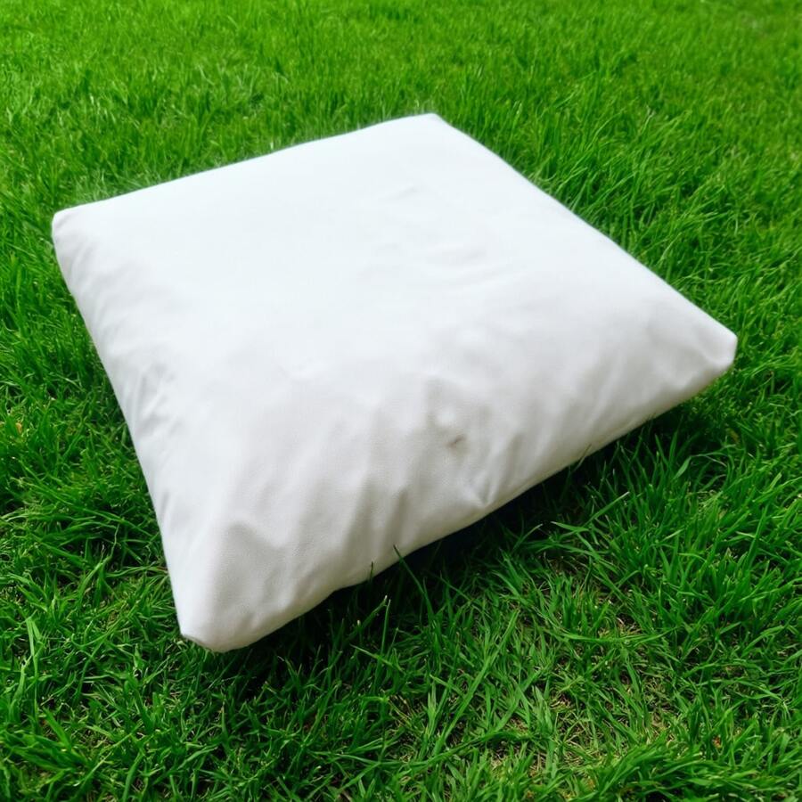70x70 Cm Tufted Floor Cushion, Made In Turkey, Square Seating Pillow For Indoor & Outdoor Use - Champagne - View 1