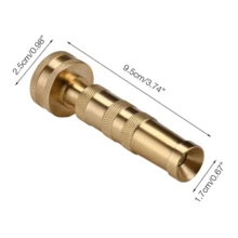 Brass Adjustable Twist Nozzle Multi-Mode Water Spray Head, Multi-Layer Knurled Twist Adjustment Structure, Packed With 4 Extra Sealing Gaskets For Quick Replacement, Standard Thread Interface Compatible For Stable Water Output - Sets - View 2