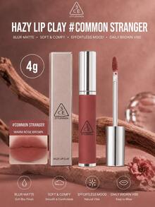 3CE HAZY LIP CLAY #COMMON STRANGER 4g，質地滑順不乾澀，可疊加顯色，適合黃色與白皙膚色 - #COMMON STRANGER - 查看 2