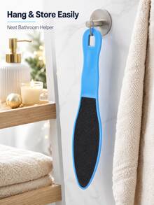 Foot File Pedicure Tool, Manual Heel Rasp, Foot Care Callus Remover, Ergonomic Handle, Black Matte Foot Brush, Heel Care Tool, Suitable For Home SPA Bathroom, Portable Travel Beauty Accessory, Self-Care Gift - Multicolor - View 5
