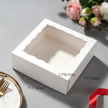 12pcs Transparent Window Pastry Boxes, Suitable For Making Macarons, Cookies, Cupcakes, Donuts And Various Desserts - Ideal For Bakeries, Confectioneries And Small Cake Making - Multicolor - View 10