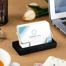حامل بطاقات عمل خشبي عالي الجودة، منظم مكتب، حامل عرض بطاقات عمل خشبي، حامل بطاقات بريدية، مناسب للمكتب والمنزل - متعدد الألوان - مشاهدة 3