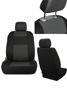 Universal 9 Pcs/5 Seat Car Seat Cover Set, Breathable Polyester Full Wrap Auto Seat Protector Compatible With Airbags, Anti-Slip All Season Seat Cushion Fit Most Sedans, SUVs And Trucks, Multiple Color Options,Car Interior Accessory Kit - A - View 8