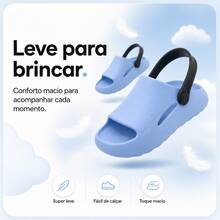 Boys' 2-In-1 Cloud Flip-Flops With Strap – Lightweight, Non-Slip And Comfortable - Azul Marino - Ver 3