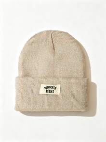 1 buah/3 buah Topi Rajut Bayi dengan Tempelan Huruf, Cocok untuk Bayi dan Balita, Hangat di Musim Dingin, Unisex, Pakaian Luar Ruangan - MultiWarna - View 12