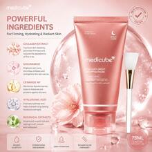 Medicube Collagen Night Wrapping Mask 75ML Korean Skincare Firming Hydrating Sleeping Mask Anti Aging Moisturizing Face Mask - Collagen - View 2