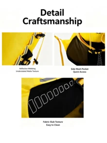 CAMEL CROWN Outdoor Hiking Backpack, Large Capacity Multifunctional Lightweight Backpack For Trekking, Travel & Sports - Rose Yellow - View 4