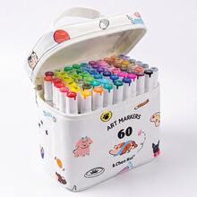 48/60/80 Colors Professional Dual Tip Art Markers Brush & Fine Painting Marker Set For Artist Coloring Drawing Illustration Back To School - Multicolor - View 11