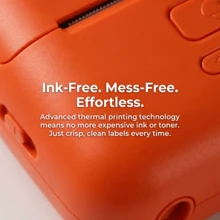 Phomemo M110 Wireless Label Printer - 203dpi Portable Label Maker, Suitable For Small Business, Office, Store - Compatible With IOS/Android And PC - Suitable For Barcode, Price, Logistics, Address And Clothing Labels - Orange - View 2