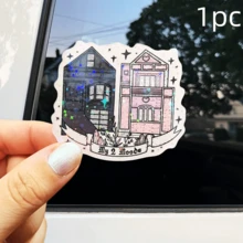 2 Houses My 2 Moods, Metaphor For Human Duality, Waterproof Vinyl Stickers - Durable Smooth Surface, Self-Adhesive Bumper Stickers, Suitable For Cars, Windows, Laptops, Trucks, Water Bottles - Multi-Purpose Durable Design, Car Stickers - Vinyl - View 13