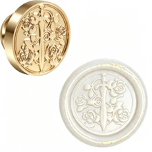 1pc Detachable Round Brass Wax Seal Stamp Head, No Handle, Suitable For Decoration, Greeting Cards, Envelopes, Wine Bottle Seals, Notebooks, Perfume Bottles - Single Piece - View 13