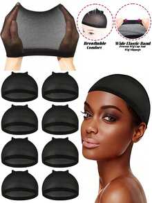 10/5/2 Sets Wig Headbands Designed For Wigs, Stretch Nylon Material, Wig Padding, Non-Slip And Secure, Soft Mesh Cap, Wig Accessories, Daily Use, Suitable For Cosplay, Portable, Campus - Multicolor - View 6