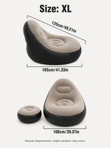 Inflatable Sofa Footstool Slouchy Chair, Foldable Portable Slouchy Sofa With Footstool, Inflatable Sofa Chair Suitable For Living Room, Bedroom, Outdoor, Balcony And Camping, Best Gift For Family: Comfortable Sofa - Multicolor - View 11