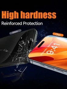 3 Pieces Set, Tempered Glass Screen Protector, Screen Printed Border, Impact Resistant, Scratch Resistant, Compatible With Phone Cases, Does Not Affect Use, Compatible With IPhone 11/12/13/14/15/16/6 Pro/16 Plus/16 Pro/16 Pro Max/17/17 Air/17 Pro/17 Pro Max/, Compatible With Samsung A03, Maintaining Screen Clarity. [International Version Non Local Version] - Multicolor - View 2