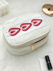 1pc Strawberry Sandwich Pencil Case, A Sweet And Cute Women's Small Item Storage Bag, Perfect For Storing Pencils, Makeup Brushes And Other Small Items. It Is Multi-Functional, Spacious And Portable, Making It An Ideal Gift For Friends Or Besties. - Multicolor - View 6