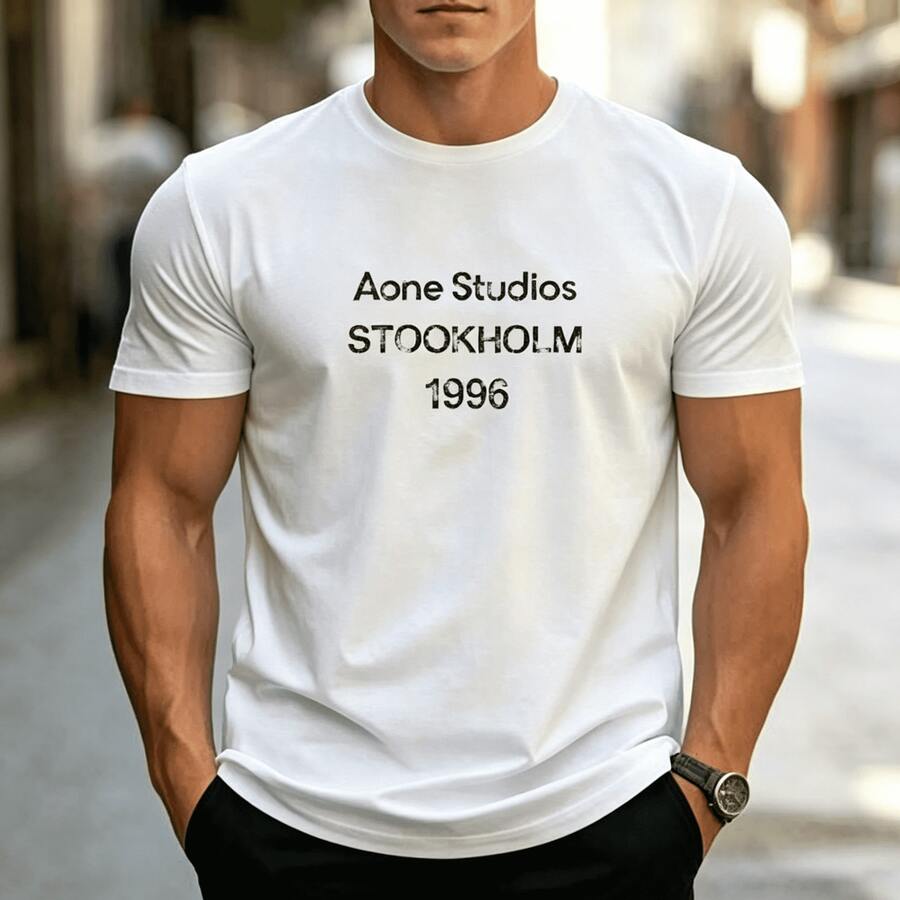 Camisetas de hombre, conjuntos de verano, ropa urbana estilo , camisetas de algodón - Blanco - Ver 1