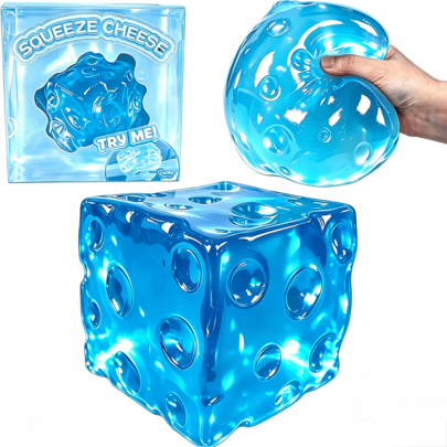 1PC Clear Ice Cube Squishy Stress Balls, Transparent TPR Stretchable Slow Rebound Squeeze Vent Fidget Toys, Imitation Ice Block Anxiety Relief Hand Play Gadgets, Desktop Aesthetic Decor Ornaments, Party Favor Gift Bag Fillers