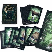 The Witch's Rune Familiar Oracle Deck With 24 Rune Cards And Guidebook Mystical Animal Spirit Divination Cards Inspired By Elder Futhark For Intuition Meditation Reflection Spiritual Guidance Rune Beginners And Oracle Readers - Navy Blue - View 3