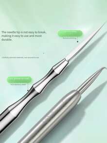 2/1pc Professional Salon Blackhead Removal Kit With Triple-Pronged Needle, Suitable For Exfoliation And Excess Oil Treatment - Multicolor - View 2