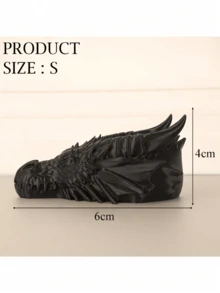 1pc Gothic Dragon Head Jewelry Tray, Dark Aesthetic Ring And Necklace Organizer, Desktop Storage And Decorative, Suitable For Vanity, Home Decor - Faucet Storage - View 4