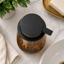 Dispensador de jabón de vidrio de mármol ámbar, botella con bomba recargable para jabón líquido, loción y lavado de manos, adecuado para la encimera de la cocina y el baño - Multicolor - Ver 8