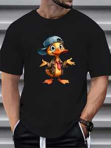 Men T-Shirts - 黑色 - 查看 3