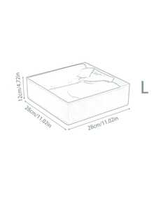 12/6/1pc Set, Minimalist Foldable Fabric Storage Box, Wardrobe Drawer Divider Organizer, Suitable For Underwear, Bras, Bedroom And Home Items Storage, Can Store Various Women's Clothing (Such As White T-Shirts, Black Pants, Winter Apparel, Dresses, Elegant Outfits, White Shirts, Long Sleeve Shirts, White Jumpsuits, Spring Skirts And Summer Tops) - White - View 13