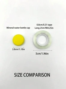 2件/16件/25件透明膠帶，適用於禮物包裝、辦公用品、手工藝和日常家居任務；高品質日常必需品，完美滿足快速修補和返校需求 - 多色 - 查看 10