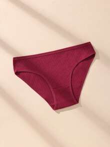 10pcs Celana Dalam Wanita Katun Bergaris Warna Polos Acak Kasual Nyaman Minimalis - MultiWarna - View 4