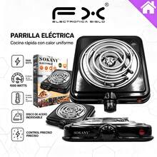 1000W Portable Electric Grill With 5-Level Temperature Control, Stainless Steel Heating Element, Fast And Even Heating For Kitchen - US A Type Plug(110-127V) - View 1