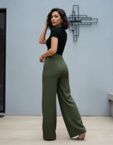 Women Pants - Military Green - View 5