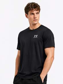 Under Armour Men's Breathable Casual Sports Short Sleeve Crew Neck T-Shirt - Black - View 2