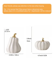 Decorações Encantadoras de Abóbora de Resina - Perfeitas para Halloween, Ação de Graças e Decoração de Outono | Acessórios Versáteis de Mesa para Salas de Estar e Quartos - Multicolorido - Visão 10