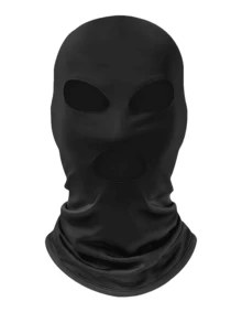 1pc Solid Color Universal 3-Hole Breathable Balaclava Head Mask, Seamless Sun Protection Head Cover, Suitable For Outdoor Sun Protection, Quick-Drying, Cycling, Hiking, Skiing, Running, Fishing, Climbing And Other Outdoor Activities - Multicolor - View 3