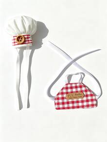 Adjustable Chef Hat & Scarf Set, Suitable For Hamster, Lizard, Marmoset, Parrot Costumes And Accessories - Multicolor - View 11