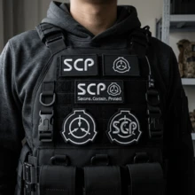 3件/5件 SCP刺繡魔鬼氈貼片，適用於背心、背心上衣、背包裝飾 - 多色 - 查看 3