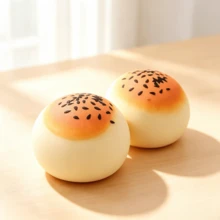 Tachimi 1 buah Set Dekoratif Modis Mainan Squishy Bentuk Kue Kuning Telur dengan Daya Pantul Lambat, Mainan Remas Berbagai Gaya, Mainan Penghilang Stres, Mainan Anak, Gaya Penyimpanan Rumah, Pengiriman Acak - MultiWarna - View 4