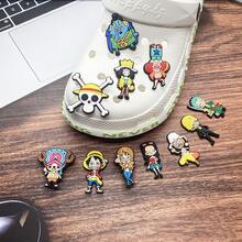 Panini 1pc One Piece Anime Luffy & Zoro Soft PVC Shoe Charms, Suitable For Clogs And Sandals Shoe Buckle Decoration - Multicolor - View 2