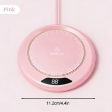 智能加熱杯墊 USB供電 3段溫度調節(55-75°C) 一鍵操作 8小時自動斷電 適用於咖啡/牛奶/蛋/三明治/茶 家用/辦公/旅行 - 彩色 - 查看 12