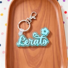 1pc Customized Acrylic Bag Charm Keychain 3D Backpack Pendant Acrylic Name Tag Lunch Box Tag Luggage Tag Diaper Bag Charm Backpack Pendant Gift For Mom - Silvery - View 53