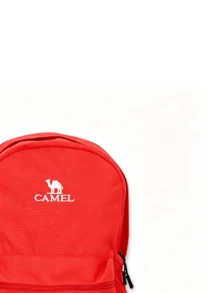 CAMEL CROWN Unisex Outdoor Sports Backpack, Fashionable Red Canvas Backpack - Red - View 3