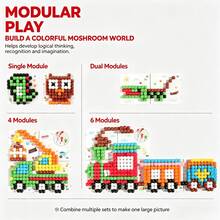 3+ Years Old Children Thick 3D Mushroom Peg Puzzle Toy, Educational Color And Shape Learning Toy, Ideal Christmas And Easter Gift For Boys And Girls - Multicolor - View 8