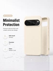 VOUVI Casing Ponsel Lembut Anti Guncangan Populer yang Kompatibel dengan Google Pixel 10 9 8 7 6 Pro XL dengan Lapisan Mikrofiber, Kompatibel dengan 8a 7a 6a, Casing Warna Solid Antik, Pelindung Ponsel Tahan Ledakan - putih pucat - View 2