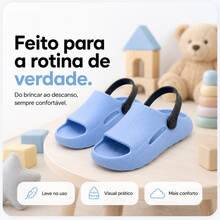 Boys' 2-In-1 Cloud Flip-Flops With Strap – Lightweight, Non-Slip And Comfortable - Azul Marino - Ver 5