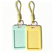 Bus Card Campus Card ID Badge Access Card Meal Card ID Card Lanyard Wrist Strap Anti-Loss Macaron INS Card Holder Keychain Document Protector Lanyard Dopamine Transparent Fashion Card Holder Back To School Essential - Rectangle - View 18